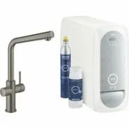 Смеситель для кухни GROHE Blue Home с системой фильтрации, охлаждения и газирования воды, Wi-Fi, темный графит матовый (31454AL1)
