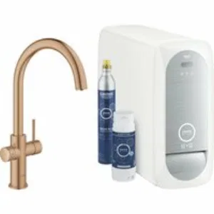 Смеситель для кухни GROHE Blue Home с системой фильтрации, охлаждения и газирования воды, Wi-Fi, теплый закат матовый (31455DL1) Смеситель для кухни GROHE Blue Home с системой фильтрации, охлаждения и газирования воды, Wi-Fi, теплый закат матовый (31455DL1)