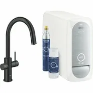 Смеситель для кухонной мойки GROHE Blue Home с системой фильтрации, охлаждения и газирования воды, Wi-Fi, черный бархат (31541KS0)
