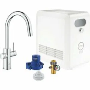 Смеситель для кухни GROHE Blue Professional с вытяжным изливом, функцией фильтрации, системой охлаждения и газирования воды, Wi-Fi, хром (313 Смеситель для кухни GROHE Blue Professional с вытяжным изливом, функцией фильтрации, системой охлаждения и газирования воды, Wi-Fi, хром (313