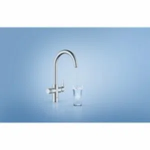 Смеситель для кухонной мойки GROHE Blue Pure BauCurve с функцией фильтрации, с фильтром в комплекте, хром (30581000) Смеситель для кухонной мойки GROHE Blue Pure BauCurve с функцией фильтрации, с фильтром в комплекте, хром (30581000)