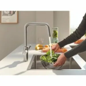Смеситель для кухонной мойки GROHE Blue Pure Eurosmart с функцией фильтрации, без фильтра в комплекте, суперсталь (30583DC0) Смеситель для кухонной мойки GROHE Blue Pure Eurosmart с функцией фильтрации, без фильтра в комплекте, суперсталь (30583DC0)