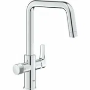 Смеситель для кухонной мойки GROHE Blue Pure Eurosmart с функцией фильтрации, без фильтра в комплекте, хром (30583000)