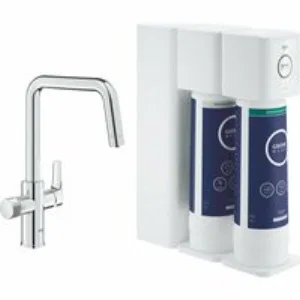 Смеситель для кухонной мойки GROHE Blue Pure Eurosmart с функцией фильтрации, с фильтром обратного осмоса с минерализацией в комплекте, хром (30587000) Смеситель для кухонной мойки GROHE Blue Pure Eurosmart с функцией фильтрации, с фильтром обратного осмоса с минерализацией в комплекте, хром (30587000)
