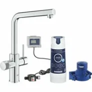 Смеситель для кухонной мойки GROHE Blue Pure Minta с функцией фильтрации, с фильтром в комплекте, хром (30589000)