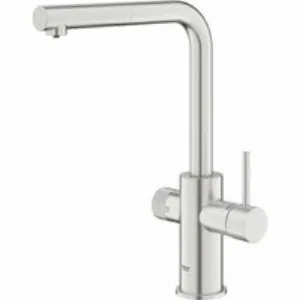 Смеситель для кухни GROHE Blue Pure Minta c вытяжным изливом и фильтрацией, суперсталь (30590DC0) Смеситель для кухни GROHE Blue Pure Minta c вытяжным изливом и фильтрацией, суперсталь (30590DC0)