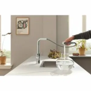 Смеситель для кухонной мойки GROHE Blue Pure Minta c вытяжным изливом, функцией фильтрации, с фильтром в комплекте, хром (30591000) Смеситель для кухонной мойки GROHE Blue Pure Minta c вытяжным изливом, функцией фильтрации, с фильтром в комплекте, хром (30591000)