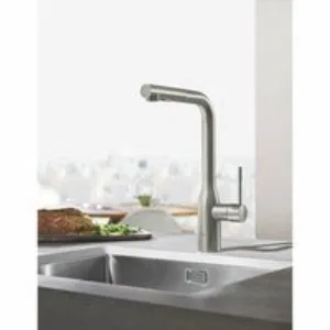 Смеситель для кухни GROHE Essence с вытяжным изливом 2jet, суперсталь (30504DC0) Смеситель для кухни GROHE Essence с вытяжным изливом 2jet, суперсталь (30504DC0)