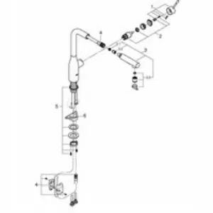 Смеситель для кухни GROHE Essence с вытяжным изливом 2jet, холодный рассвет глянец (30504GL0) Смеситель для кухни GROHE Essence с вытяжным изливом 2jet, холодный рассвет глянец (30504GL0)