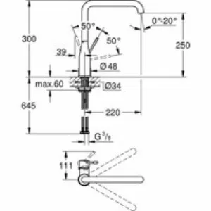 Смеситель для кухни GROHE Essence, суперсталь (30505DC0) Смеситель для кухни GROHE Essence, суперсталь (30505DC0)