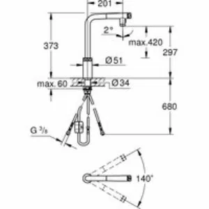Смеситель для кухни GROHE Minta SmartControl с вытяжным изливом 2jet, хром (31889000) Смеситель для кухни GROHE Minta SmartControl с вытяжным изливом 2jet, хром (31889000)