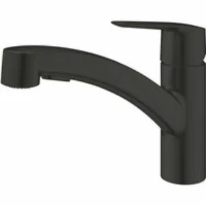 Смеситель для кухни GROHE Start c вытяжным изливом 2jet, черный (303072431) Смеситель для кухни GROHE Start c вытяжным изливом 2jet, черный (303072431)