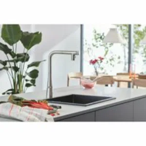 Смеситель для кухни GROHE Zedra SmartControl с вытяжным изливом 2jet, суперсталь (31886DC0) Смеситель для кухни GROHE Zedra SmartControl с вытяжным изливом 2jet, суперсталь (31886DC0)