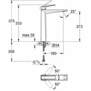 Смеситель для раковины GROHE Allure Brilliant без донного клапана, XL-Size, хром (24346000) Смеситель для раковины GROHE Allure Brilliant без донного клапана, XL-Size, хром (24346000)