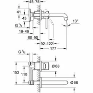 Смеситель для раковины GROHE BauClassic в комплекте с монтажной частью, хром (20292000) Смеситель для раковины GROHE BauClassic в комплекте с монтажной частью, хром (20292000)