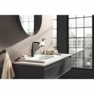 Смеситель для раковины GROHE Essence без донного клапана, L-size, фантомный черный (24177KF1) Смеситель для раковины GROHE Essence без донного клапана, L-size, фантомный черный (24177KF1)