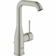 Смеситель для раковины GROHE Essence с донным клапаном, L-size, суперсталь (24174DC1)