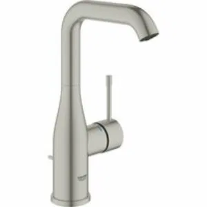 Смеситель для раковины GROHE Essence с донным клапаном, L-size, суперсталь (24174DC1) Смеситель для раковины GROHE Essence с донным клапаном, L-size, суперсталь (24174DC1)