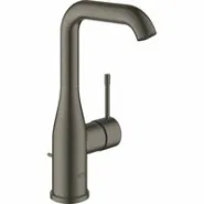 Смеситель для раковины GROHE Essence с донным клапаном, L-Size, темный графит матовый (24174AL1)