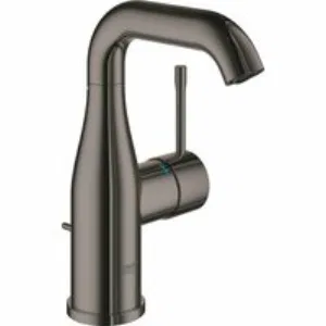 Смеситель для раковины GROHE Essence с донным клапаном, M-size, темный графит глянцевый (24173A01) Смеситель для раковины GROHE Essence с донным клапаном, M-size, темный графит глянцевый (24173A01)