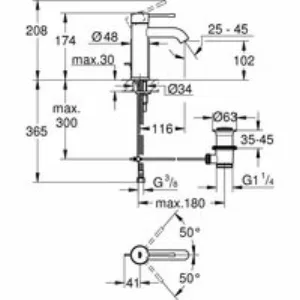 Смеситель для раковины GROHE Essence с донным клапаном, S-size, теплый закат глянец (24171DA1) Смеситель для раковины GROHE Essence с донным клапаном, S-size, теплый закат глянец (24171DA1)