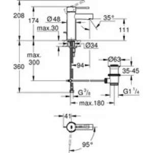 Смеситель для раковины GROHE Essence, S-size, хром (24183001) Смеситель для раковины GROHE Essence, S-size, хром (24183001)