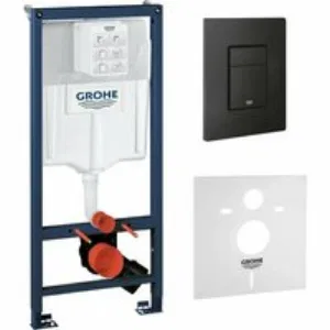 Система инсталляции для унитаза GROHE Solido 5 в 1 с панелью смыва Even, фантомный черный (1000046) Система инсталляции для унитаза GROHE Solido 5 в 1 с панелью смыва Even, фантомный черный (1000046)
