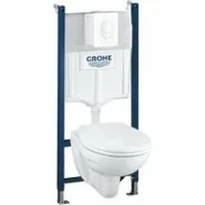 Комплект инсталляции GROHE Solido Compact 4 в 1 с подвесным унитазом Lecico Perth и сиденьем (39116000)