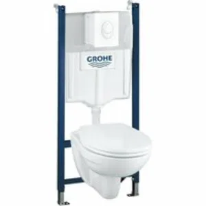 Комплект инсталляции GROHE Solido Compact 4 в 1 с подвесным унитазом Lecico Perth и сиденьем (39116000) Комплект инсталляции GROHE Solido Compact 4 в 1 с подвесным унитазом Lecico Perth и сиденьем (39116000)