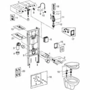 Комплект инсталляции GROHE Solido Compact 4 в 1 с подвесным унитазом Lecico Perth и сиденьем (39116000) Комплект инсталляции GROHE Solido Compact 4 в 1 с подвесным унитазом Lecico Perth и сиденьем (39116000)
