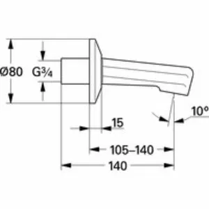 Излив для ванны GROHE, хром (13540000) Излив для ванны GROHE, хром (13540000)