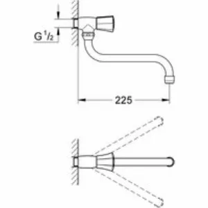 Кран для кухонной мойки GROHE Costa L, без функции смешивания, хром (30484001) Кран для кухонной мойки GROHE Costa L, без функции смешивания, хром (30484001)