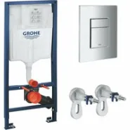 Система инсталляции для унитаза GROHE Rapid SL 3 в 1 с панелью смыва Skate Cosmopolitan, хром (NW0144)