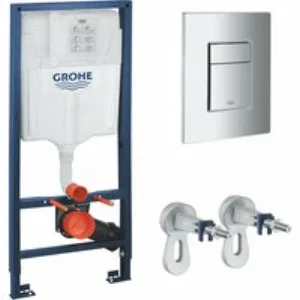 Система инсталляции для унитаза GROHE Rapid SL 3 в 1 с панелью смыва Skate Cosmopolitan, хром (NW0144) Система инсталляции для унитаза GROHE Rapid SL 3 в 1 с панелью смыва Skate Cosmopolitan, хром (NW0144)