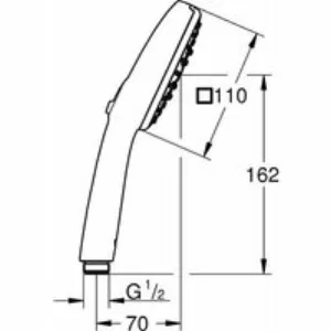 Ручной душ GROHE Tempesta Cube 110, 7,4 л/мин, 3 режима, хром (27574003) Ручной душ GROHE Tempesta Cube 110, 7,4 л/мин, 3 режима, хром (27574003)