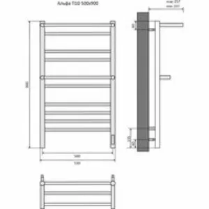 Полотенцесушитель электрический Aquatek Альфа П10 500x900, хром AQ EL RRP1090CH Полотенцесушитель электрический Aquatek Альфа П10 500x900, хром AQ EL RRP1090CH