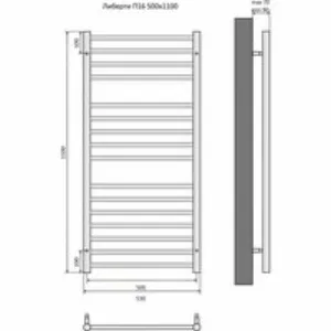 Полотенцесушитель водяной Aquatek Либерти П16 500x1100, черный муар AQ RR1610BL Полотенцесушитель водяной Aquatek Либерти П16 500x1100, черный муар AQ RR1610BL