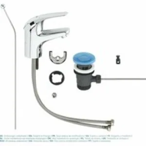 Смеситель для раковины GROHE Euroeco с донным клапаном, S-size, хром (23262000) Смеситель для раковины GROHE Euroeco с донным клапаном, S-size, хром (23262000)