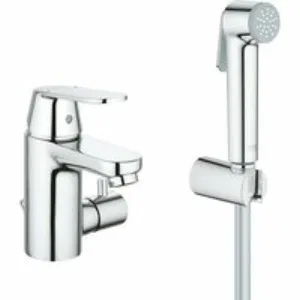Смеситель для раковины GROHE Eurosmart Cosmopolitan с цепочкой и гигиеническим душем, S-size, хром (23433000) Смеситель для раковины GROHE Eurosmart Cosmopolitan с цепочкой и гигиеническим душем, S-size, хром (23433000)
