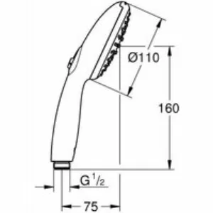 Ручной душ GROHE Tempesta 110, 13,5 л/мин, 2 режима, хром (27597003) Ручной душ GROHE Tempesta 110, 13,5 л/мин, 2 режима, хром (27597003)