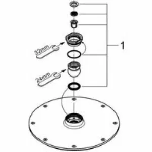 Верхний душ GROHE Rainshower Cosmopolitan, 1 режим, белая луна (28368LS0) Верхний душ GROHE Rainshower Cosmopolitan, 1 режим, белая луна (28368LS0)