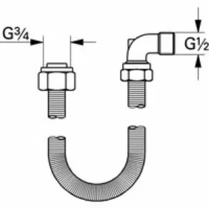 Соединительный гарнитур, DN 20, GROHE Talentofill, (28993000) Соединительный гарнитур, DN 20, GROHE Talentofill, (28993000)