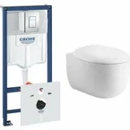 Комплект инсталляции GROHE 38775001 с унитазом Aquatek АЛЬТАИР и сиденьем с микролифтом (NW0149/S)