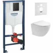 Комплект инсталляции GROHE 38811KF0-B/S с унитазом Aquatek ЕВРОПА и сиденьем с микролифтом (NW0153/S)
