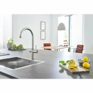 Смеситель для кухонной мойки GROHE Blue Home с системой фильтрации, охлаждения и газирования воды, суперсталь (31455DC0) Смеситель для кухонной мойки GROHE Blue Home с системой фильтрации, охлаждения и газирования воды, суперсталь (31455DC0)