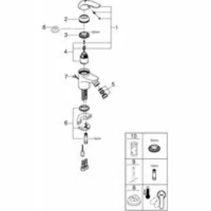 Смеситель для биде GROHE Euroeco, S-size, хром (32882000) Смеситель для биде GROHE Euroeco, S-size, хром (32882000)