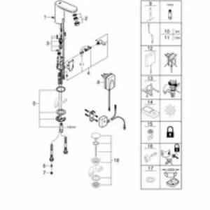 Кран для раковины GROHE Eurosmart Cosmopolitan E Bluetooth инфракрасный, без функции смешивания, хром (36413000) Кран для раковины GROHE Eurosmart Cosmopolitan E Bluetooth инфракрасный, без функции смешивания, хром (36413000)