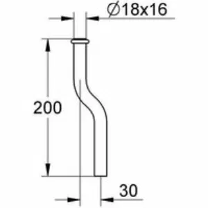 Сливная трубка для писсуара GROHE, хром (37038000) Сливная трубка для писсуара GROHE, хром (37038000)