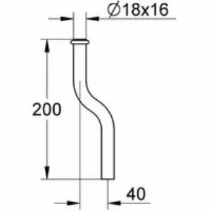 Сливная трубка для писсуара GROHE, хром (37039000) Сливная трубка для писсуара GROHE, хром (37039000)
