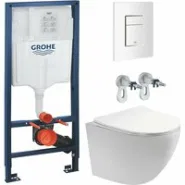 Комплект инсталляции GROHE 38772SH0 с унитазом Aquatek ЕВРОПА и сиденьем с микролифтом (NW0158/S)